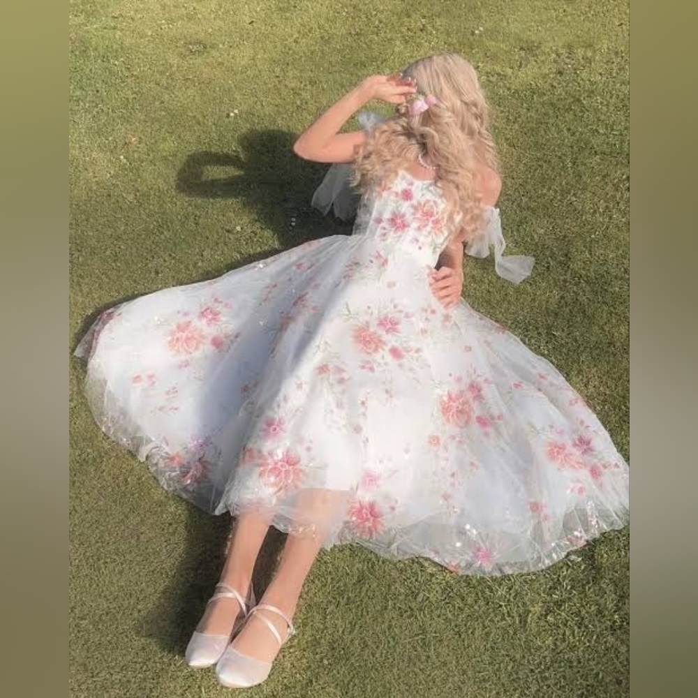 Jessakae Bianca Floral Embroidered Strapless Dress